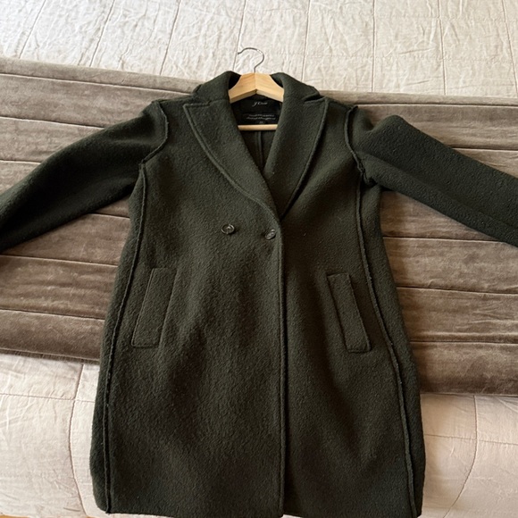 J.Crew Dark Green Wool coat - Picture 2 of 3